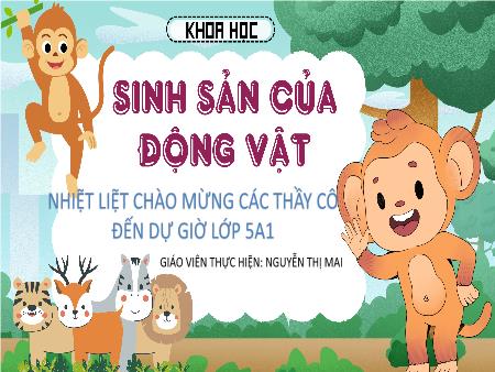 Bài giảng Khoa học 5 (Kết nối tri thức) - Bài 15: Sinh sản của động vật - Nguyễn Thị Mai