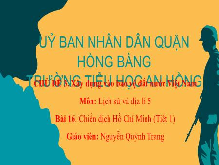 Bài giảng Lịch sử và Địa lí 5 (Kết nối tri thức) - Chủ đề 3: Xây dựng và bảo vệ đất nước Việt Nam - Bài 16: Chiến dịch Hồ Chí Minh năm 1975 (Tiết 1) - Nguyễn Quỳnh Trang