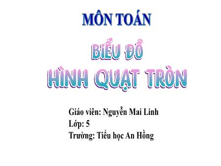 Bài giảng Toán 5 (Kết nối tri thức) - Bài 64: Biểu đồ hình quạt tròn - Nguyễn Mai Linh