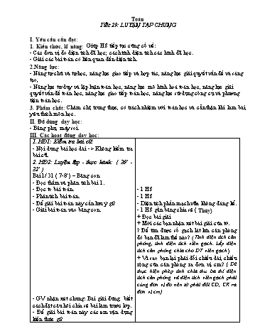 Giáo án Toán 5 (Kết nối tri thức) - Tiết 29: Luyện tập chung